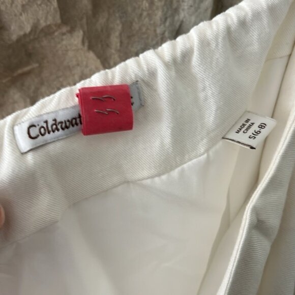 Coldwater Creek White A-line Skirt with Purple Floral Print Size Small (6-8) - Picture 7 of 14